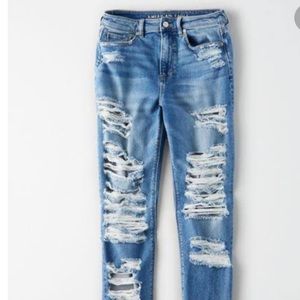 American Eagle Distressed Mom Jeans
